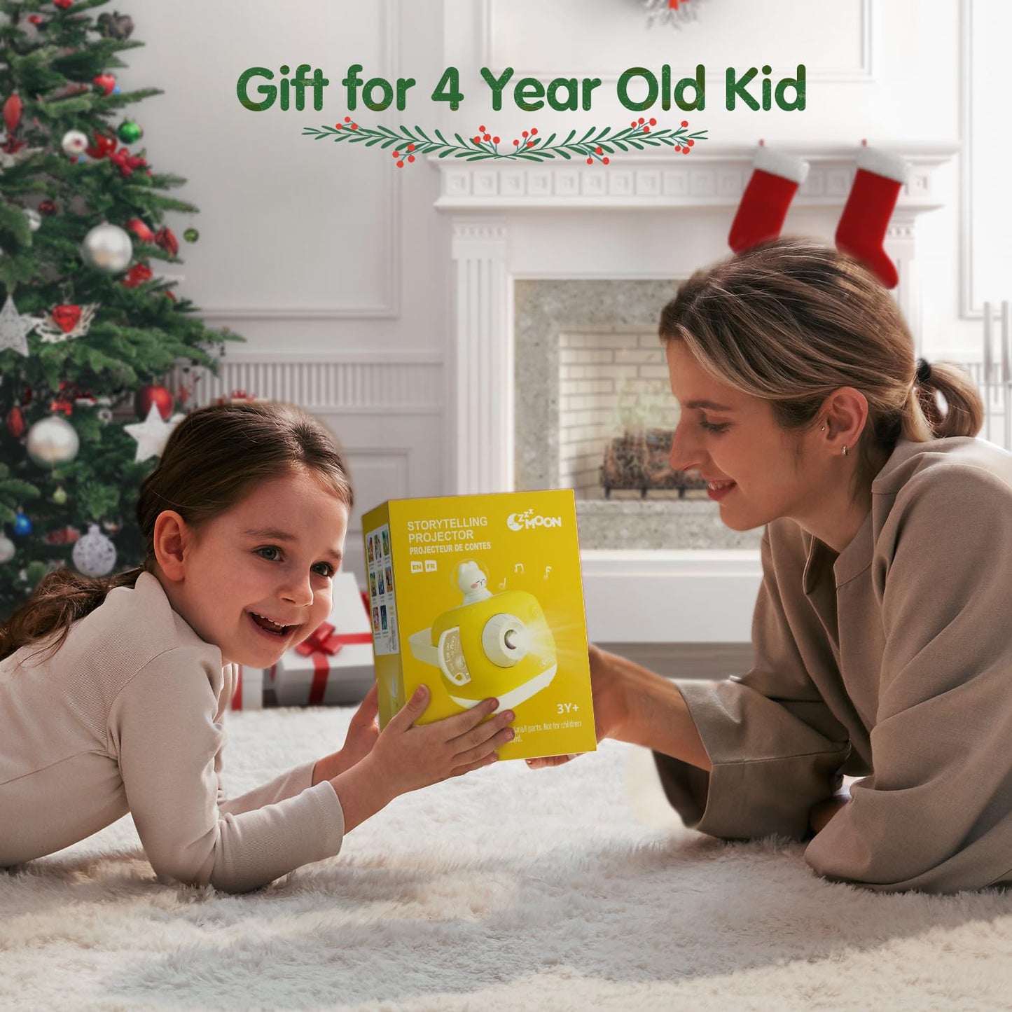 ZZZMOON Story Projector for Kids Ages 3-5, White Noise Machine with Night Light for 4 5 6 Years