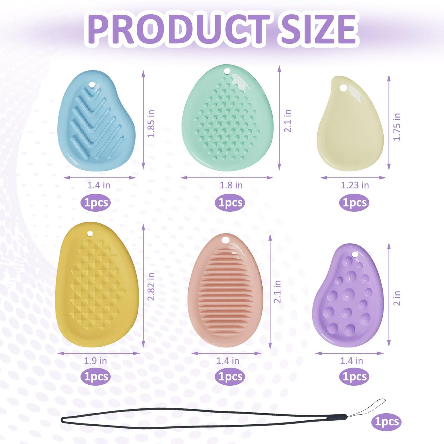 6 Pcs Sensory Stones,Portable Anger Management Toys,Anxiety Relief for Kids & Adults