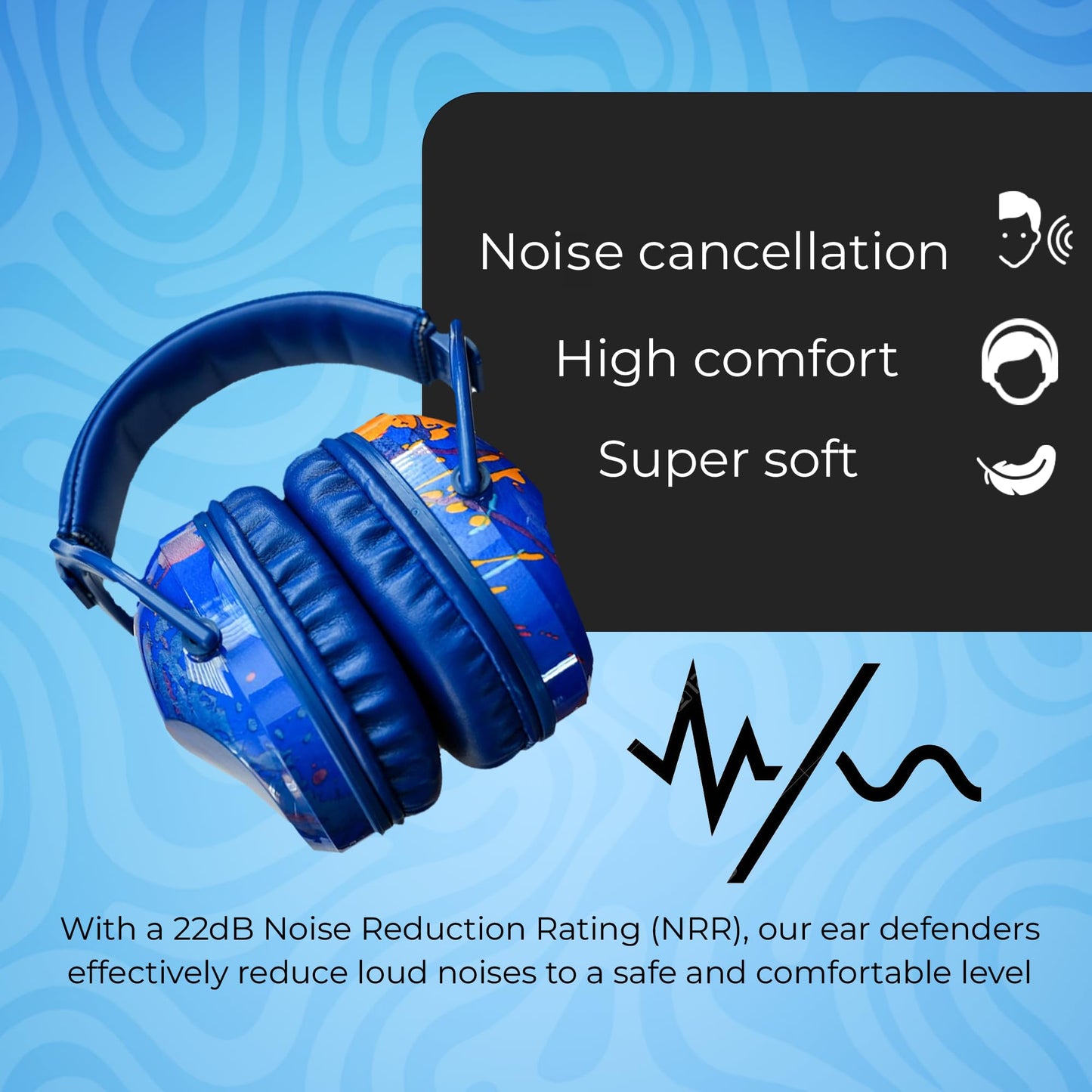 Sensory Junction Ear Defenders Noise-Cancelling Ear Protection with Extra Soft Adjustable