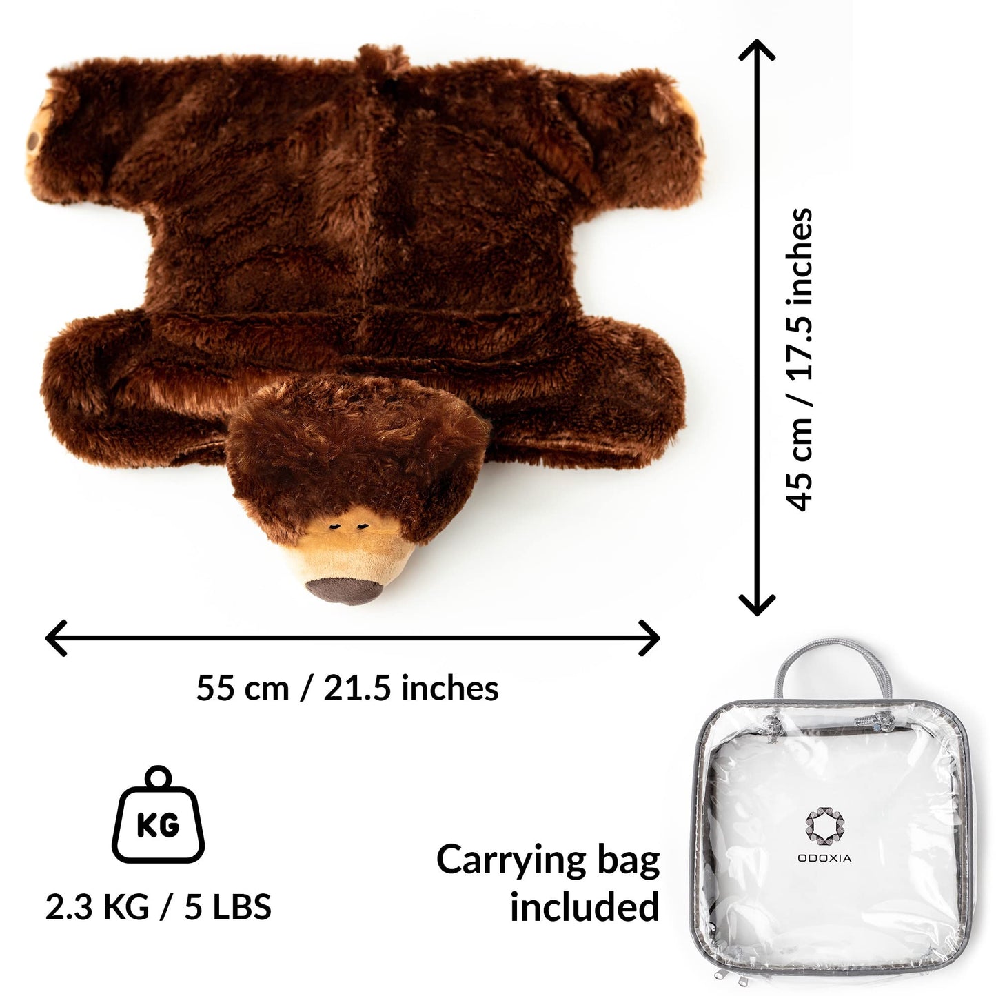 Weighted Teddy for Kids | Calming & Comforting | Weighted Plush | Weighted Stuffed Animal | Weighted Lap Pad | Weighted Anxiety Teddy | for Autism, ADHD, Anxiety, Stress | 2,3 KG