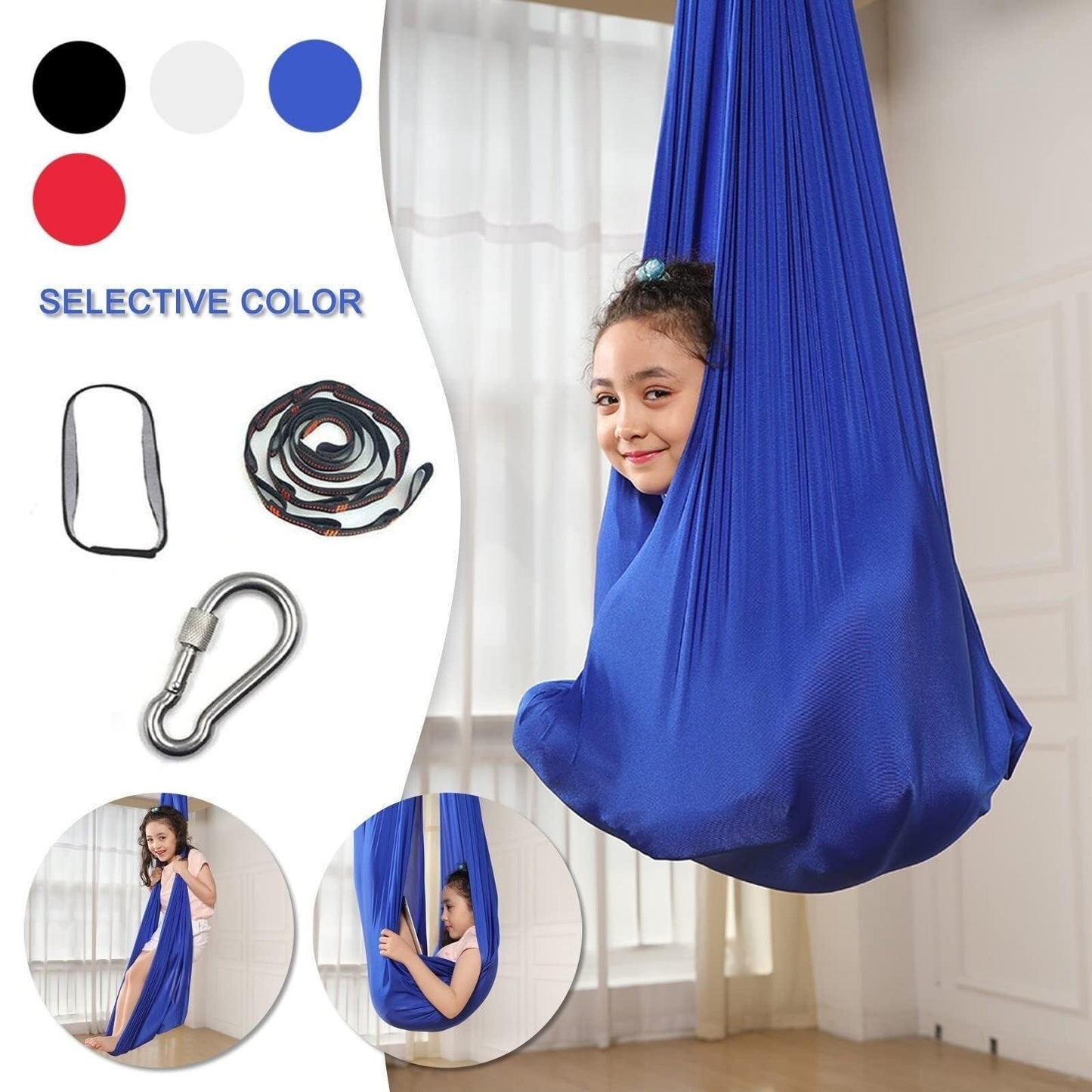 Sensory Swing, Yoga Swing Set, Calming Compression Therapy Swing Hammock,Aerial Hammock