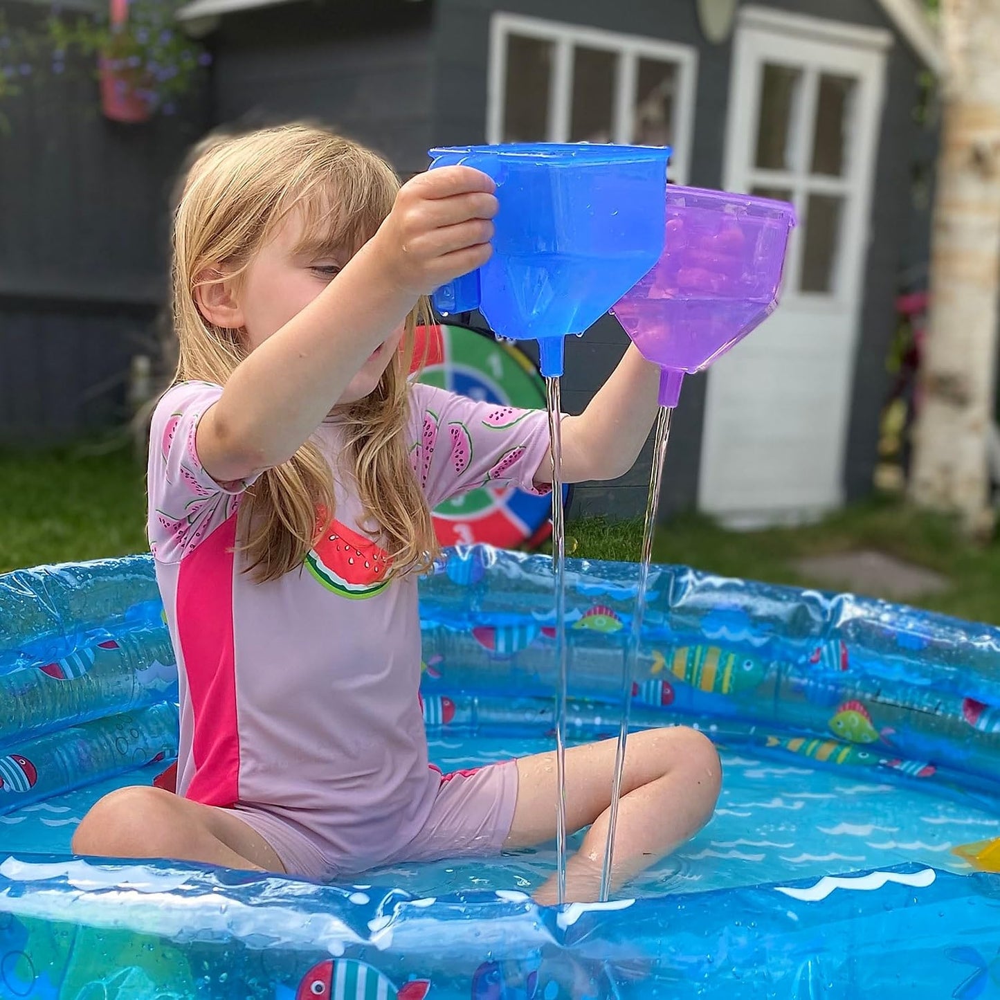 TickiT Translucent Colour Funnels, Messy Play, Water & Sand Play Toys, Sensory Toys