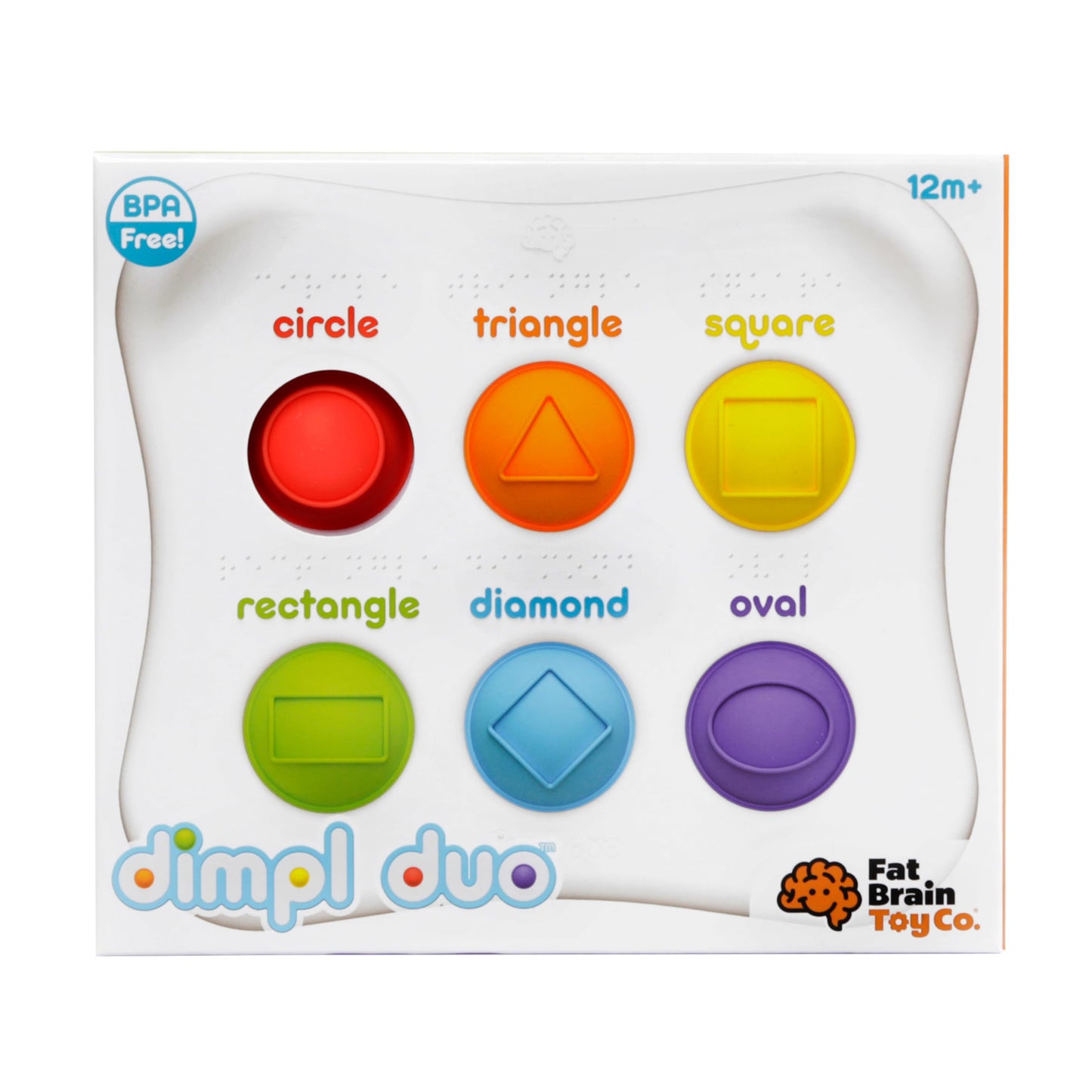 Fat Brain Dimpl Duo, Early Development Sensory Toy, Push and Pop, Colourful for Boys & Girls Aged 12 Months+