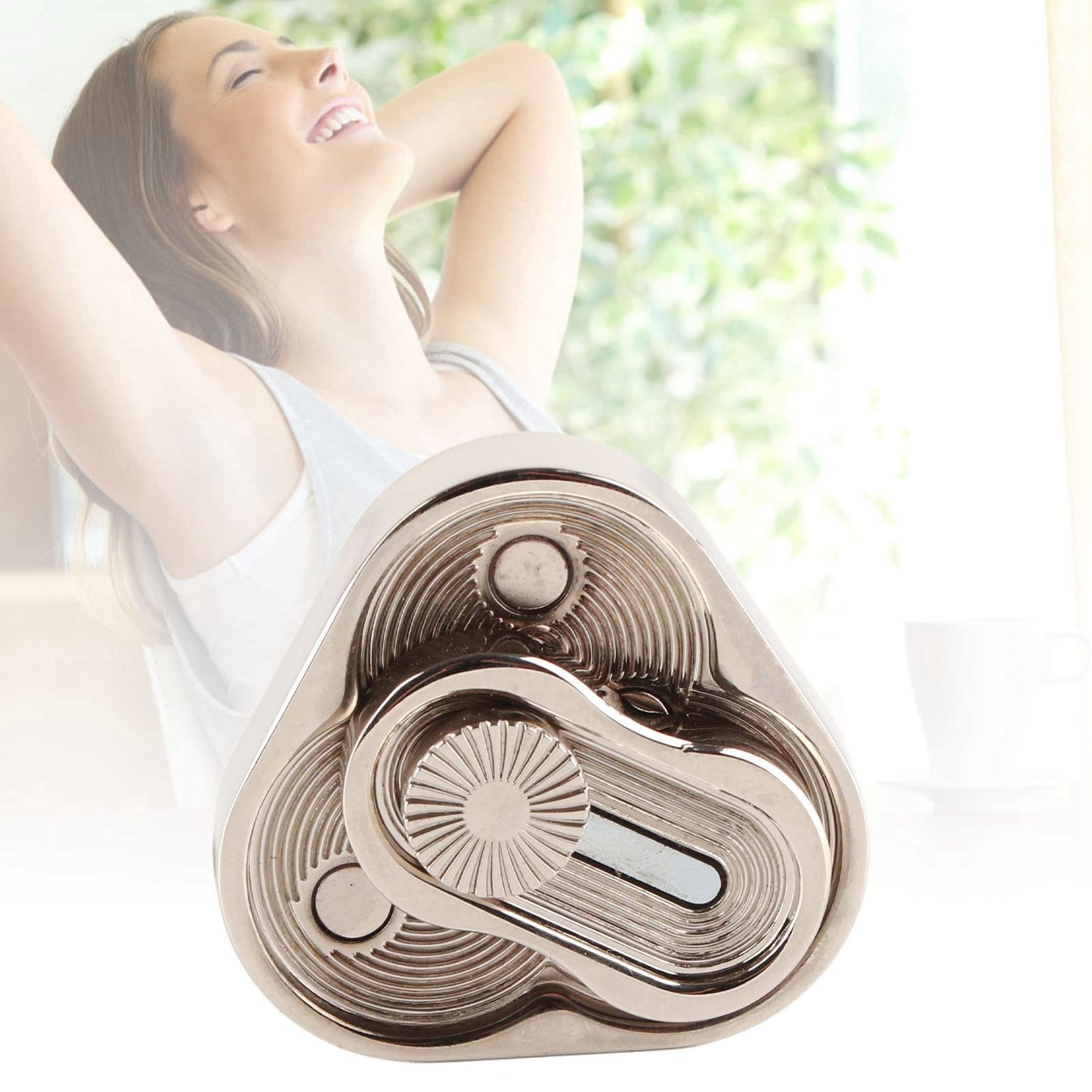 Metal ADHD Push Slider with Stress Relief for Autism Anxiety, Portable Spiral Rotation Fidget