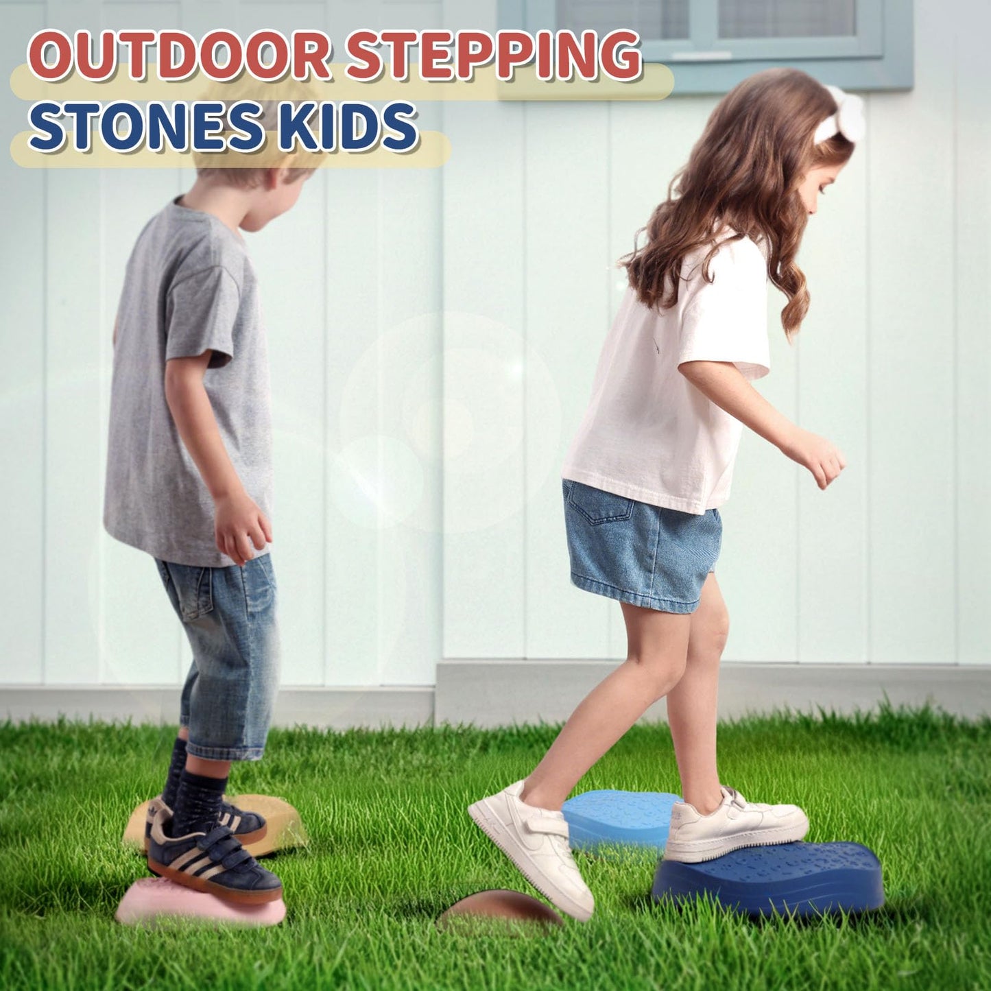 KidBloom Balance Stepping Stones Kids, Sensory Toys for Autism, Indoor & Outdoor Toys for Toddlers