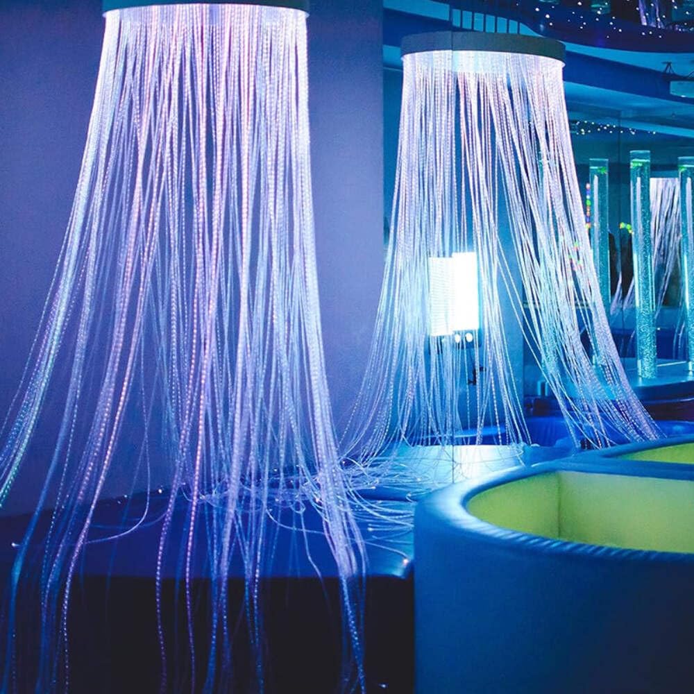 Sensory Fibre Optic Curtain Ring Including Fibres and Light Source
