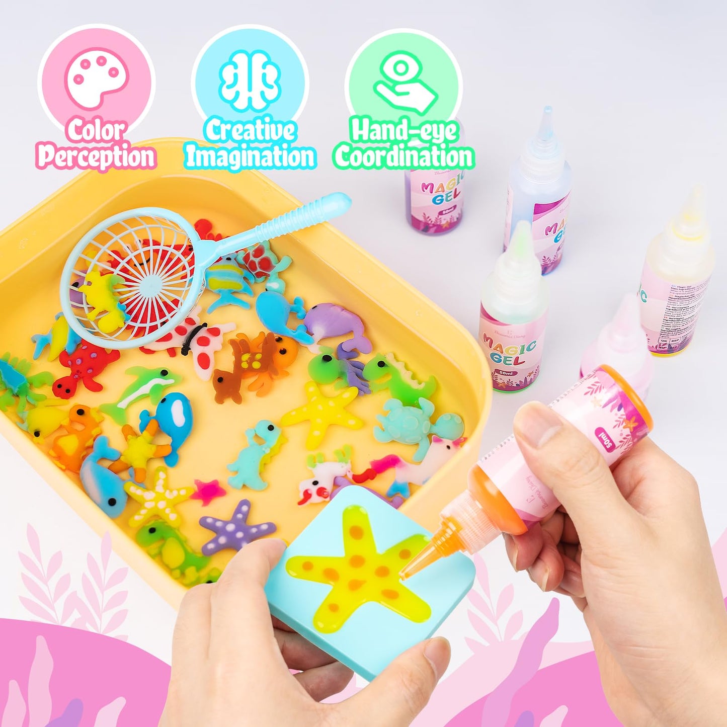 Eleanore's Diary Aqua Fairy Water Gel Kit, Magic Water Elf Toys for Kids, Creative Squishy Maker Toy