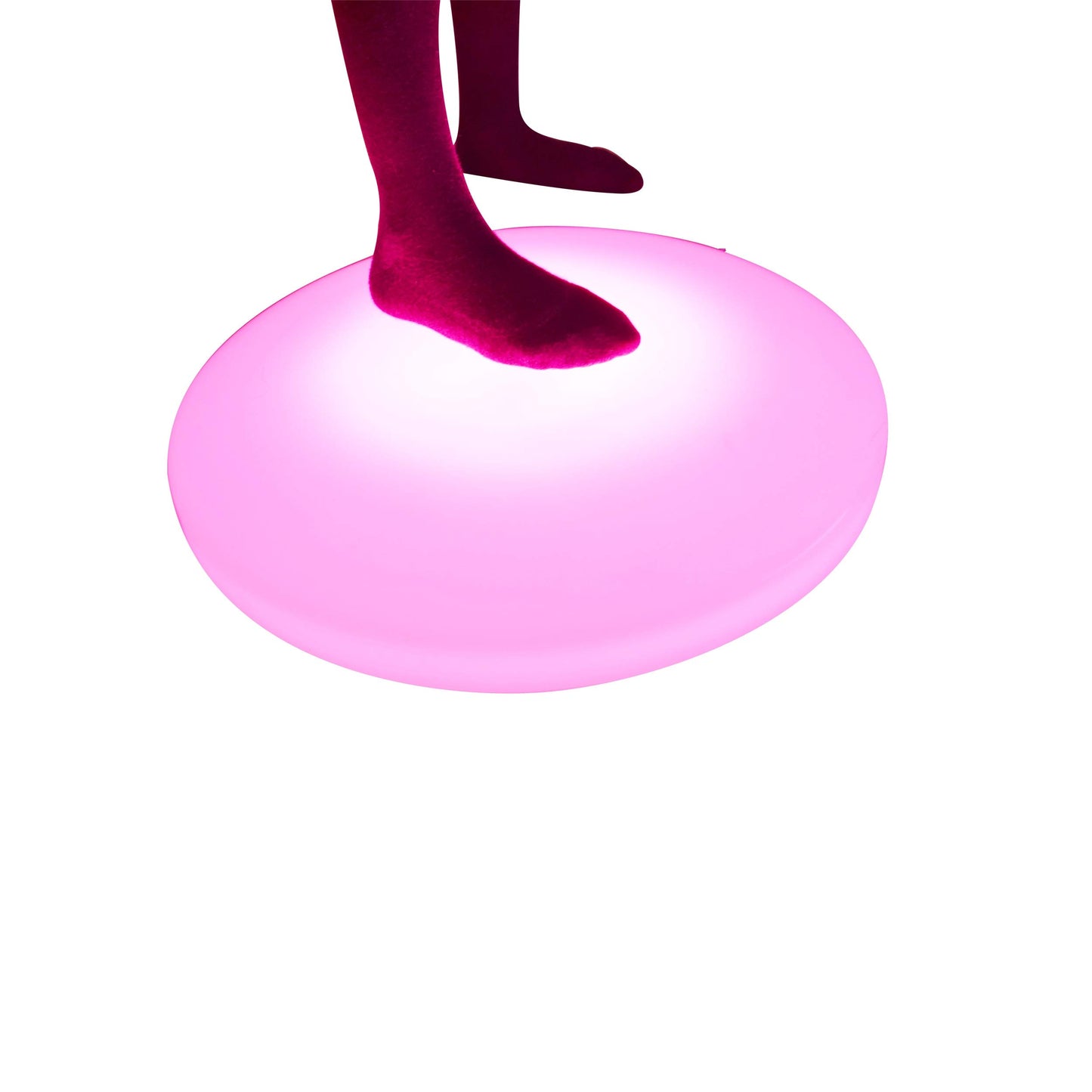 Round Interactive Light Up Floor Tile White Plastic Surface Sensory and Special Needs Toys