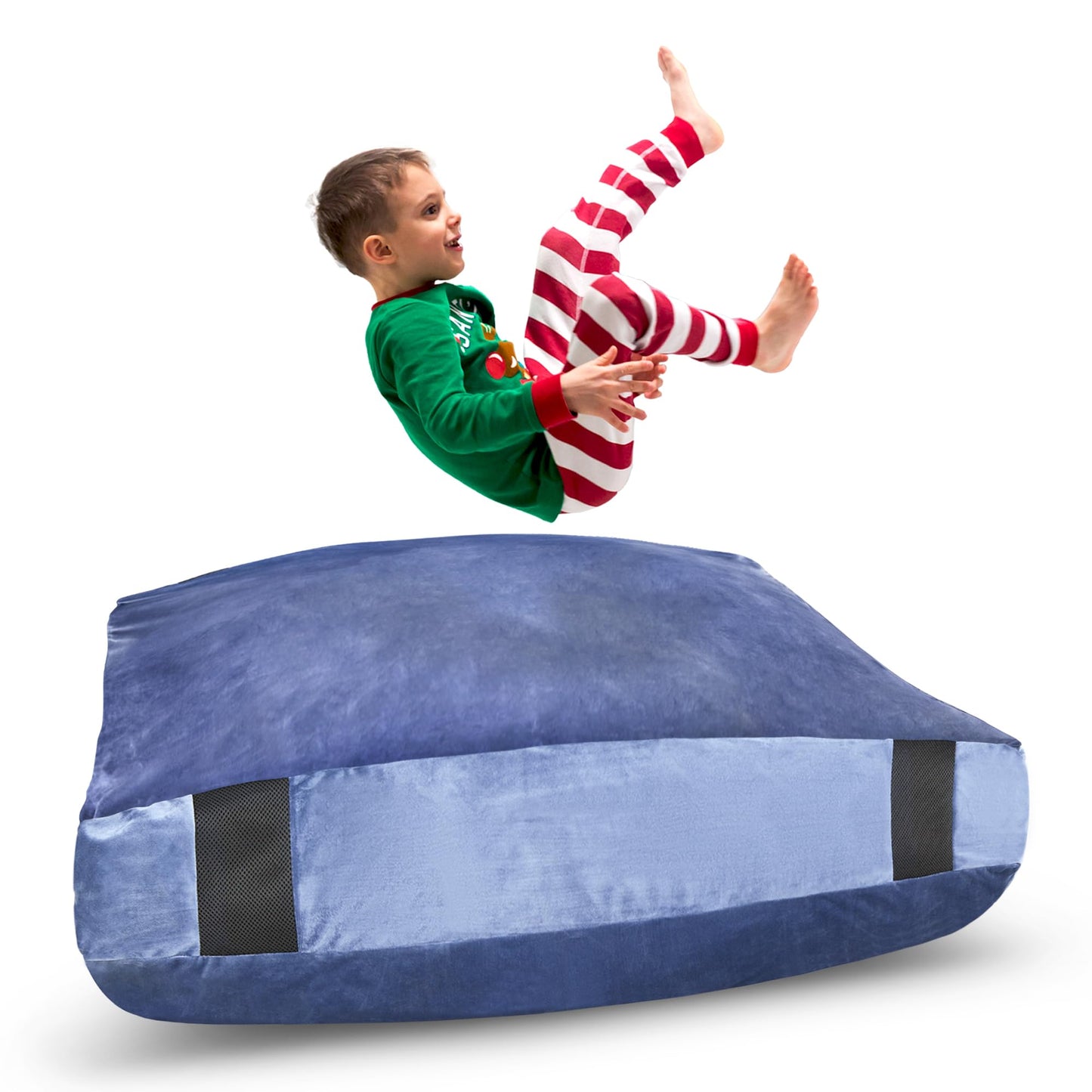 Cheer Collection Crash Pad 4'x4' ft - Crash Pads for Kids Sensory with Washable Cover - Sensory Room Must Haves - Crash Mat