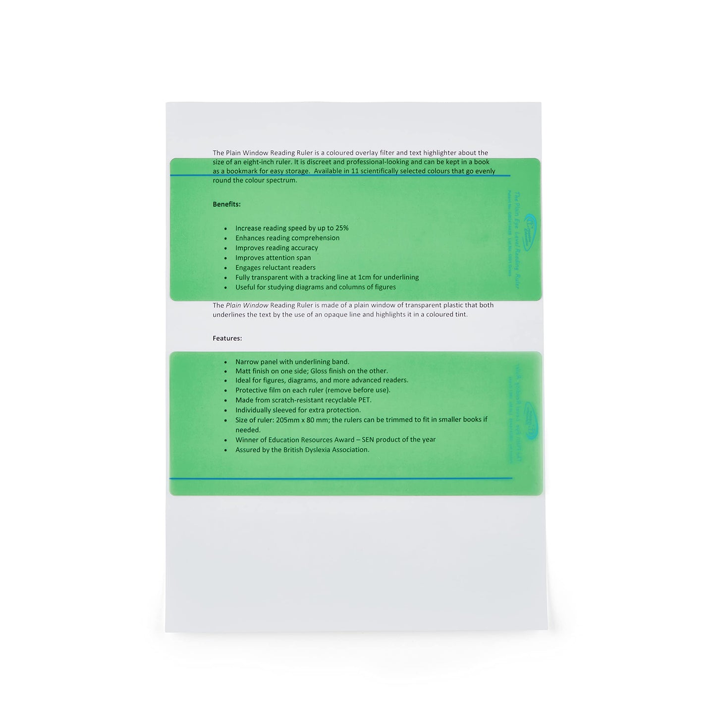 Crossbow Education Dyslexia Overlays and Visual Stress Starter Kit | Dyslexia Overlays and Paper