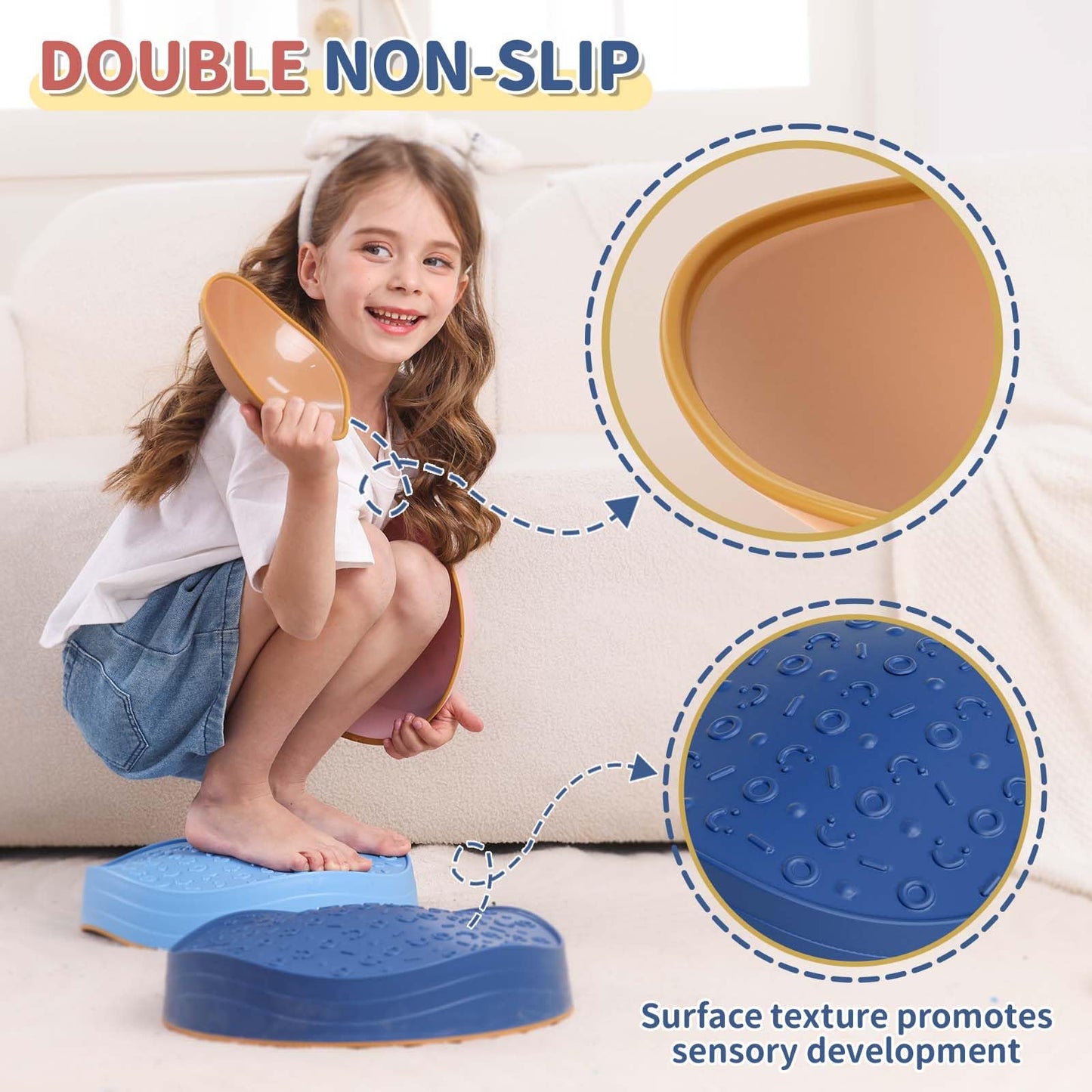 KidBloom Balance Stepping Stones Kids, Sensory Toys for Autism, Indoor & Outdoor Toys for Toddlers