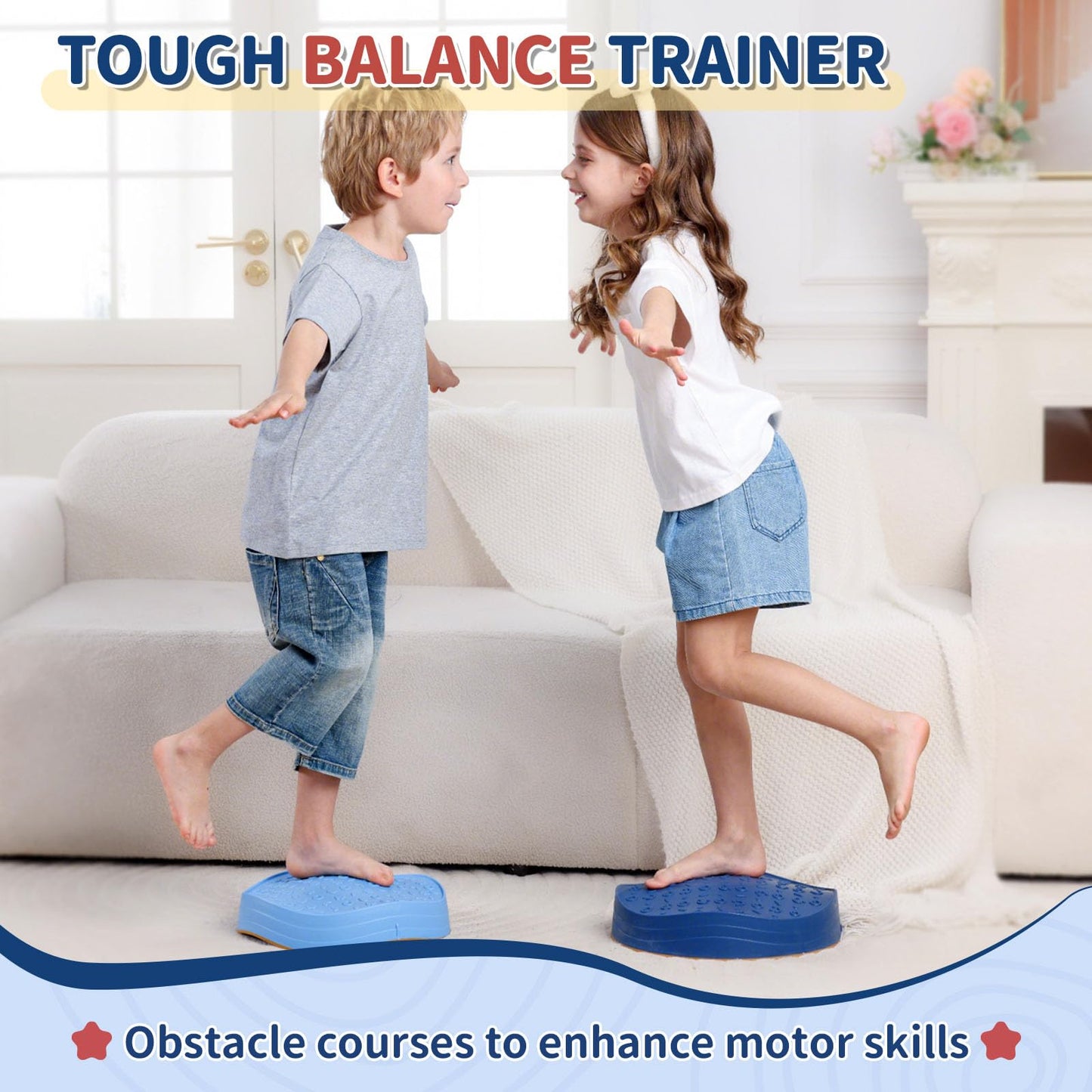 KidBloom Balance Stepping Stones Kids, Sensory Toys for Autism, Indoor & Outdoor Toys for Toddlers