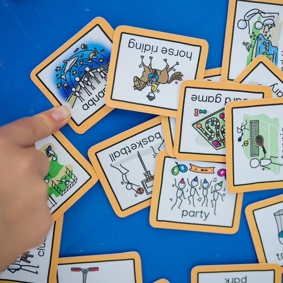 Visual Aids Visual Symbols Pecs Cards to support communication, routine & transition for autism, send, adhd, down's syndrome, learning difficulties. (Activities and Places - Standard)