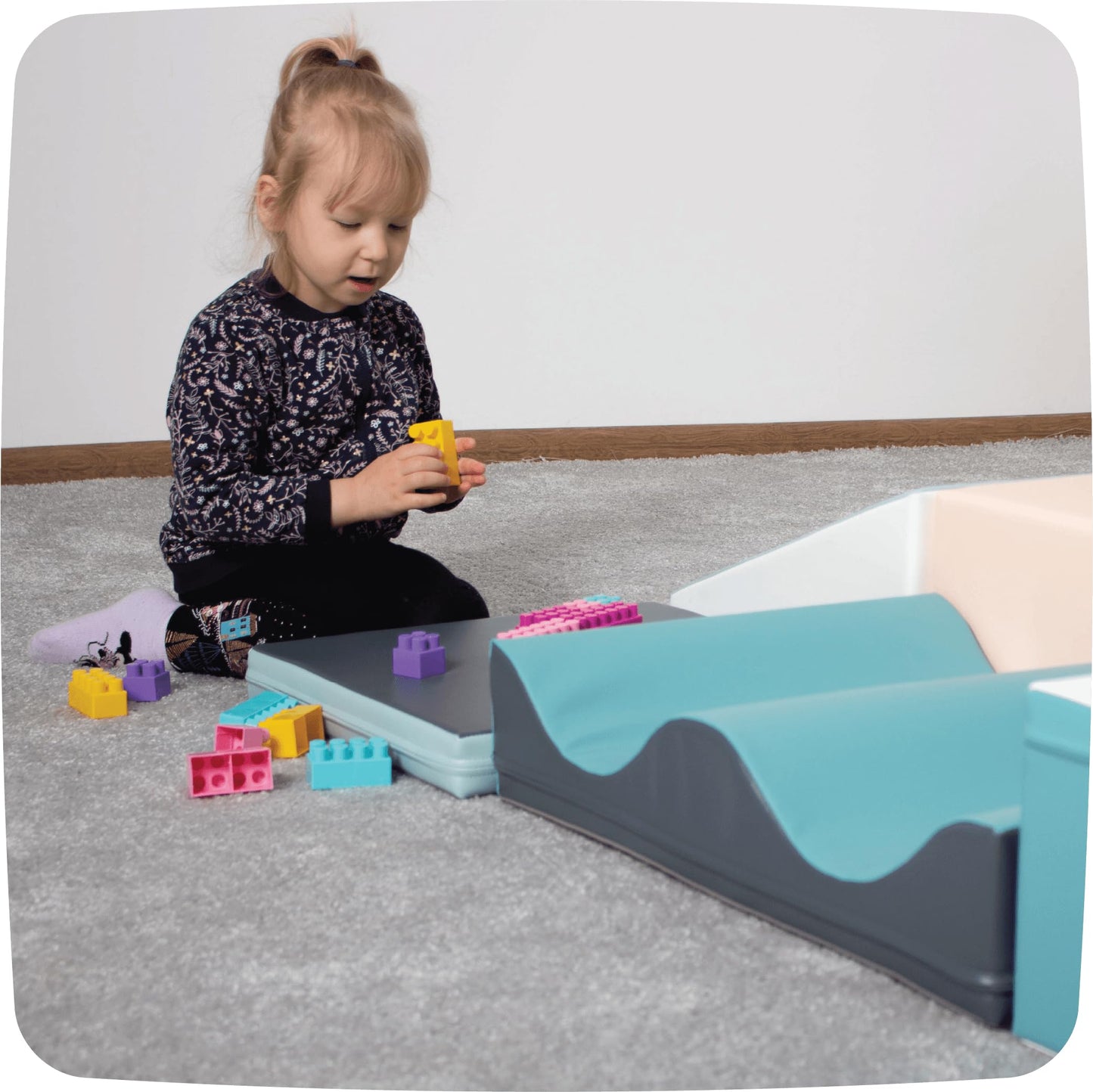 IGLU Soft Play Discoverer set Equipment XL - 7 Shape Set for toddlers for climbing and adventur (XL, pastel colors)