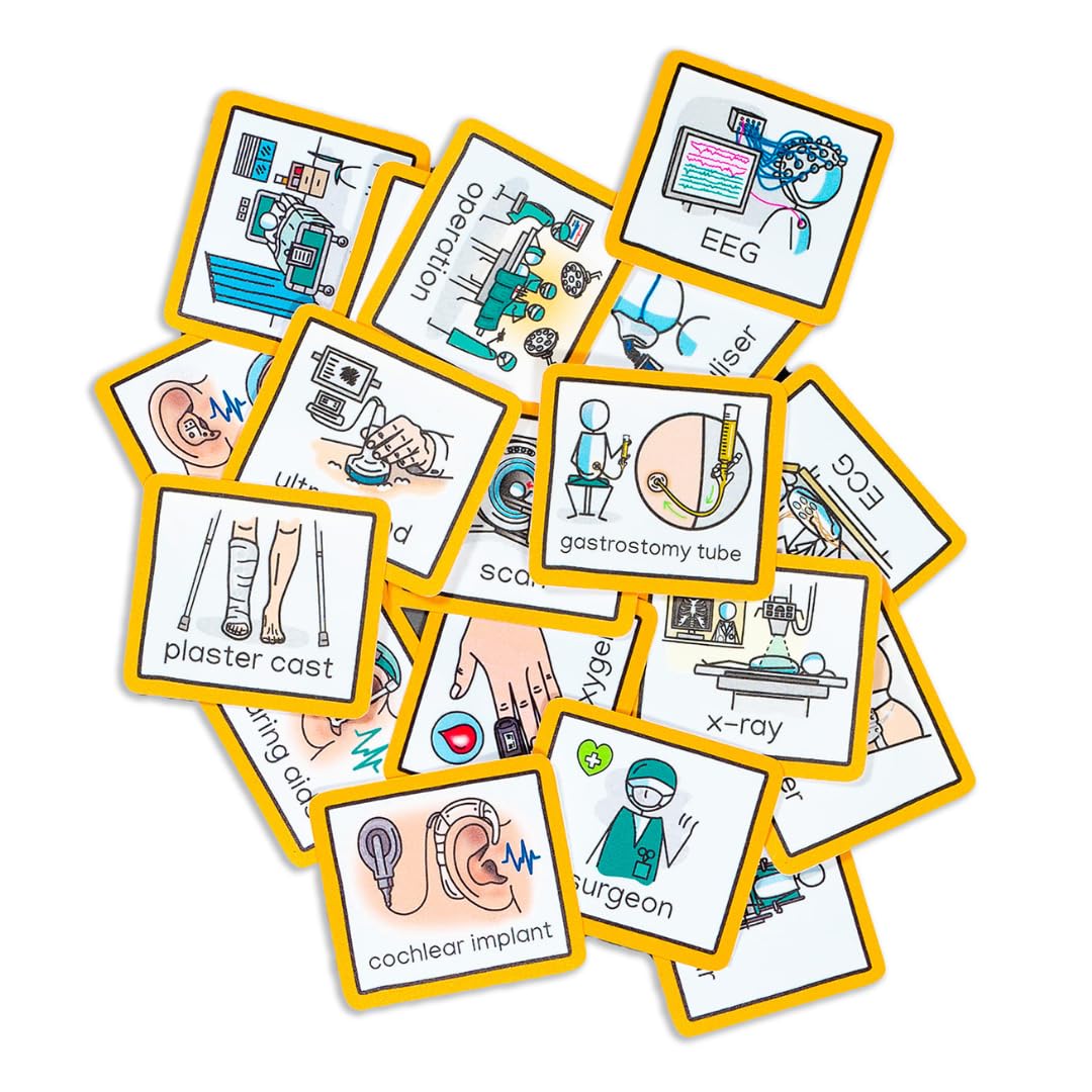 Visual Aids Visual Symbols Pecs Cards to support communication, routine & transition for autism, send, adhd, down's syndrome, learning difficulties. (Health, Medical and Therapy - Small)