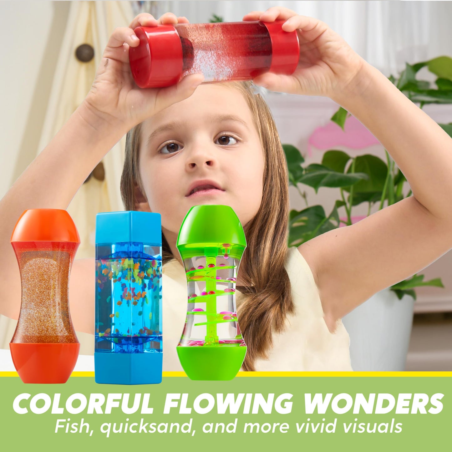 JOYIN 4-Pack Liquid Motion Fidget Toys for Kids, Emotional Learning Resources,Intellectual