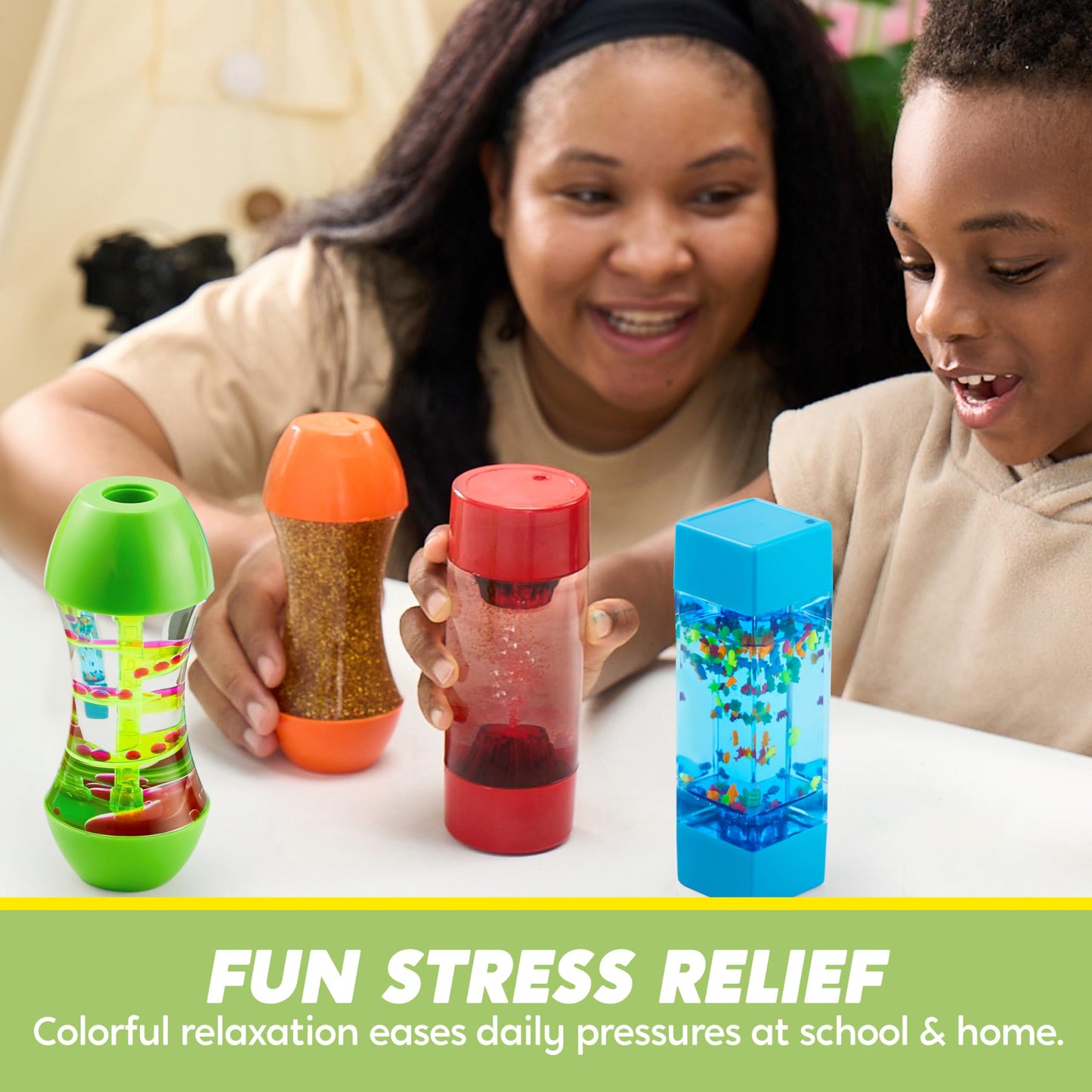 JOYIN 4-Pack Liquid Motion Fidget Toys for Kids, Emotional Learning Resources,Intellectual