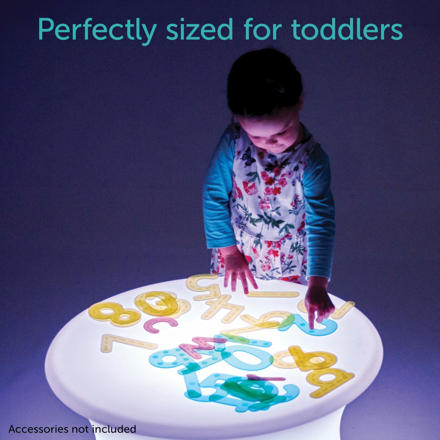 TickiT Sensory Mood Table, Sensory Table, Colour-Changing Sensory Lights, Multifunctional for Messy Play, Interactive Activity Table