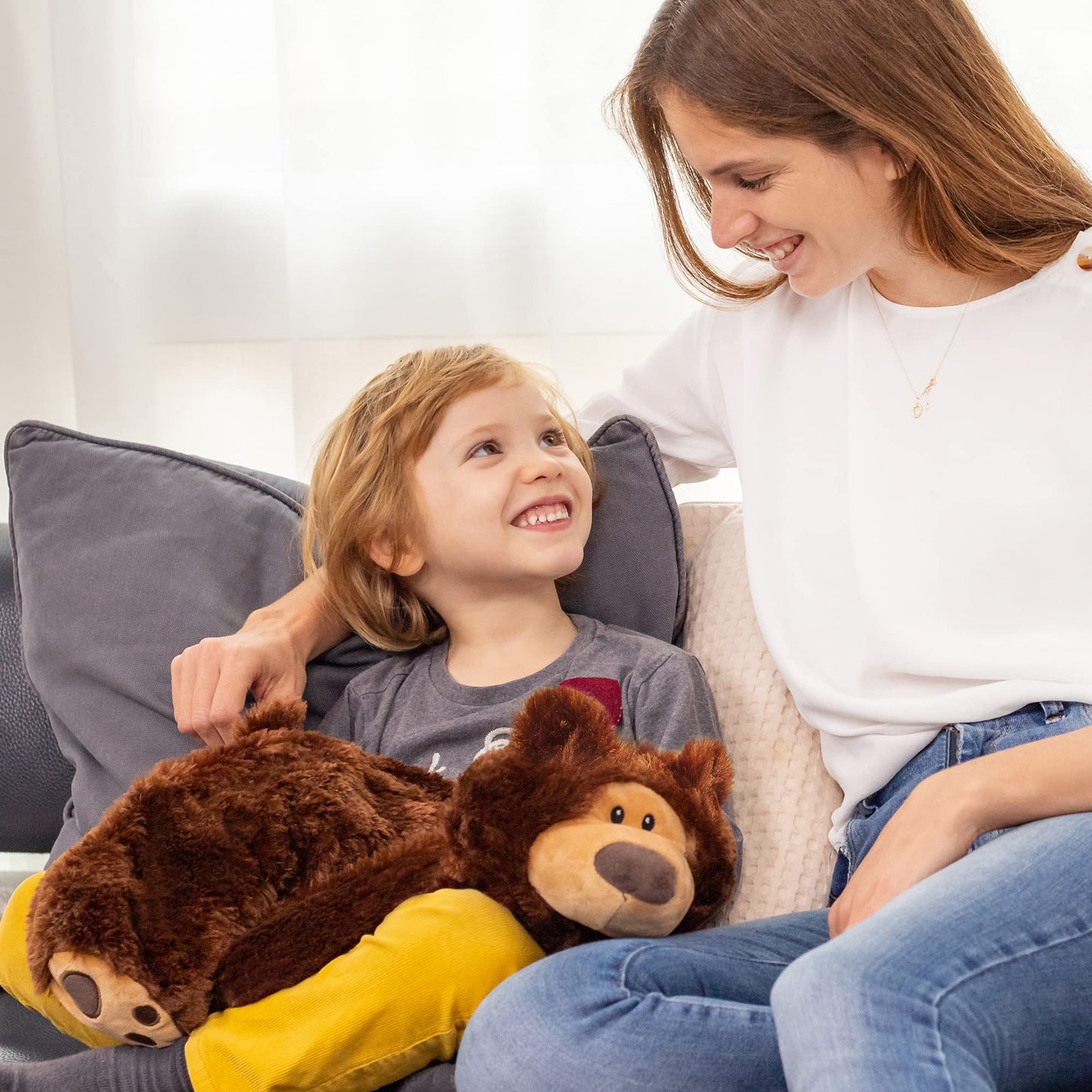 Weighted Teddy for Kids | Calming & Comforting | Weighted Plush | Weighted Stuffed Animal | Weighted Lap Pad | Weighted Anxiety Teddy | for Autism, ADHD, Anxiety, Stress | 2,3 KG