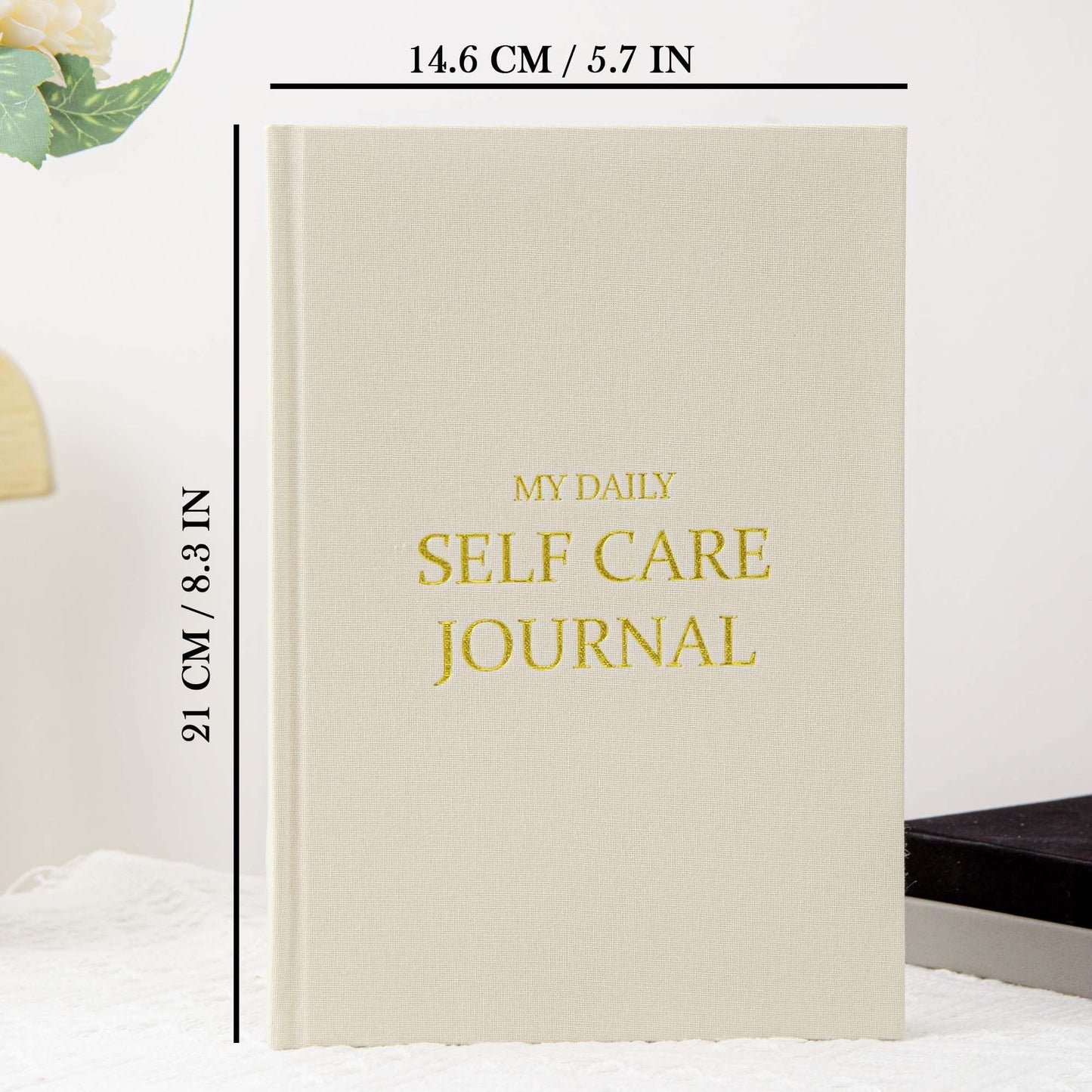 Self-Care Journal Book, Gratitude Journal, Happiness A5 Notebook Fabric Book Planner, A Daily Diary for Women with Guided Self Reflection Prompts