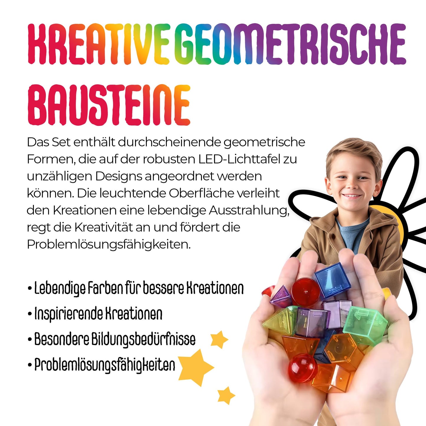 MagicMeadow LED Light Panel & Geometric Shape Bundle | Autism-Friendly Building Blocks