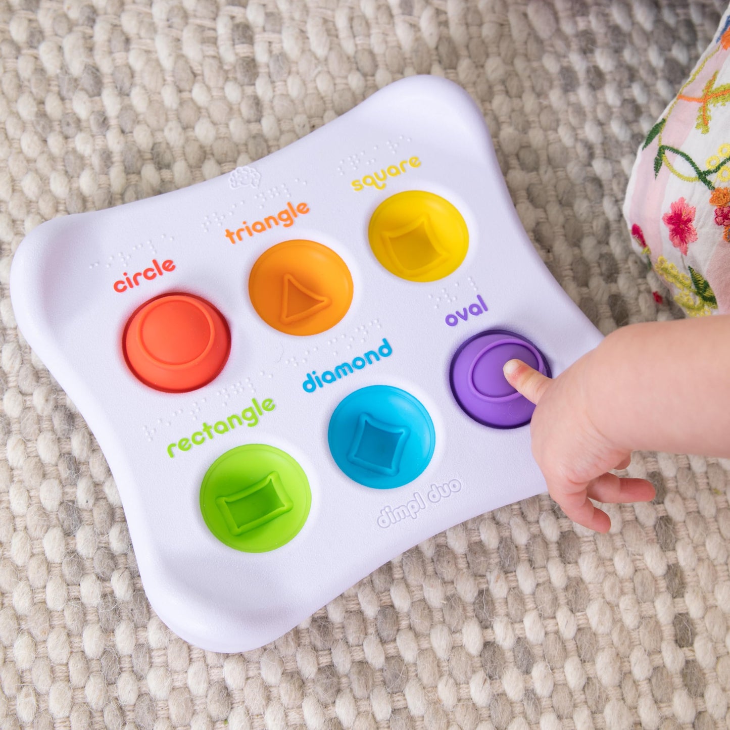 Fat Brain Dimpl Duo, Early Development Sensory Toy, Push and Pop, Colourful for Boys & Girls Aged 12 Months+