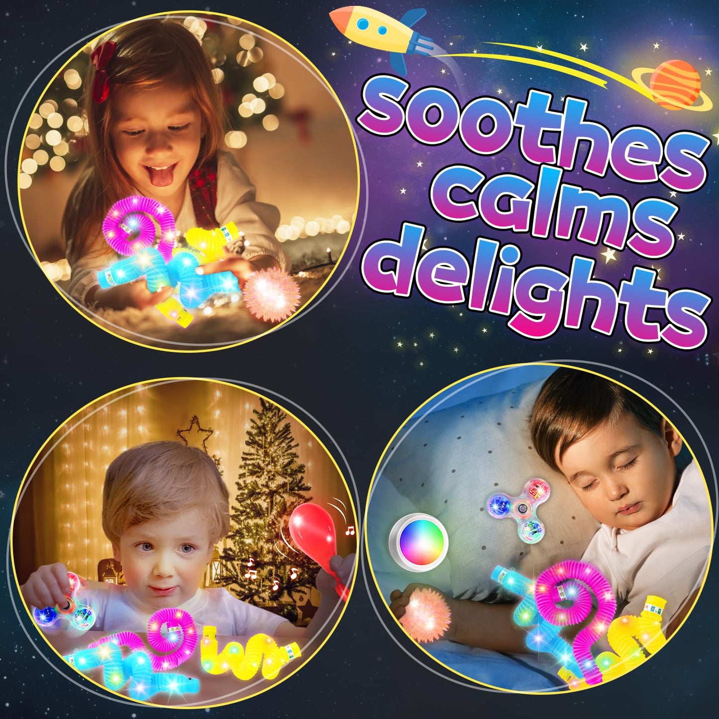 Highttoy Light Up Sensory Toys, Sensory Toys for Autism, 7PCS Light Up Toys, Sensory lights