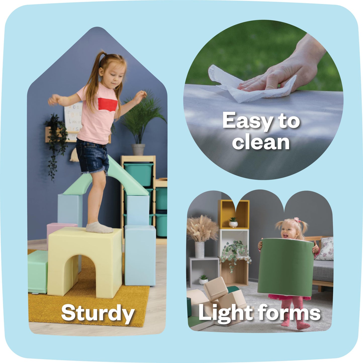 IGLU Brand Soft Play Shapes - 8 Shape Set Activity Toys