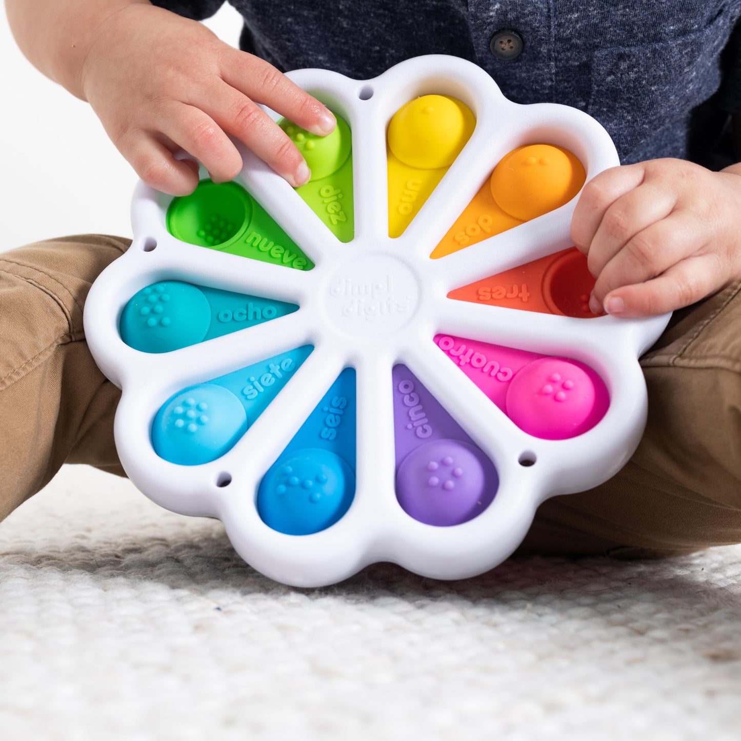 Fat Brain Toys Dimpl Digits,Number Learning Toy Early Development, Educational Toy,Push