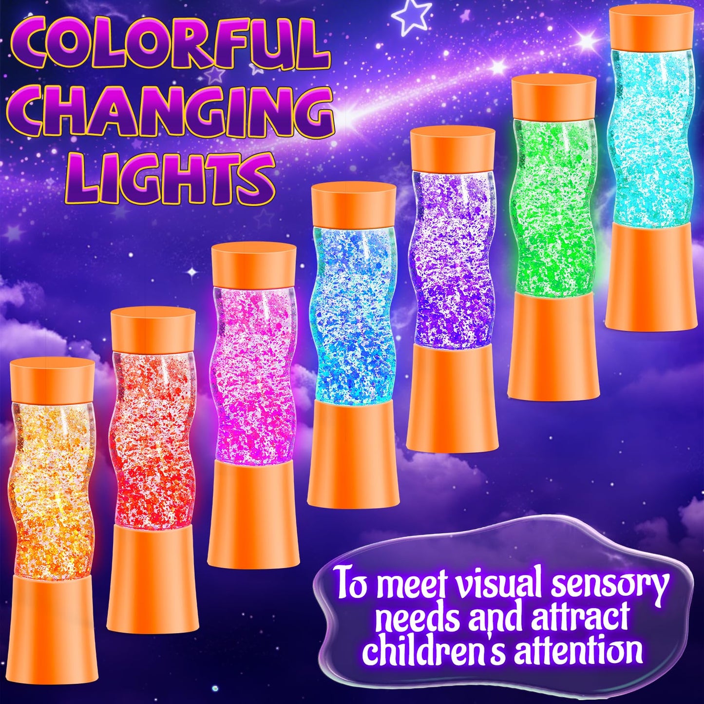 NYOBABE Sensory Toys for Autism & ADHD,3 Pack Sensory Lights for Stress & Anxiety Relief