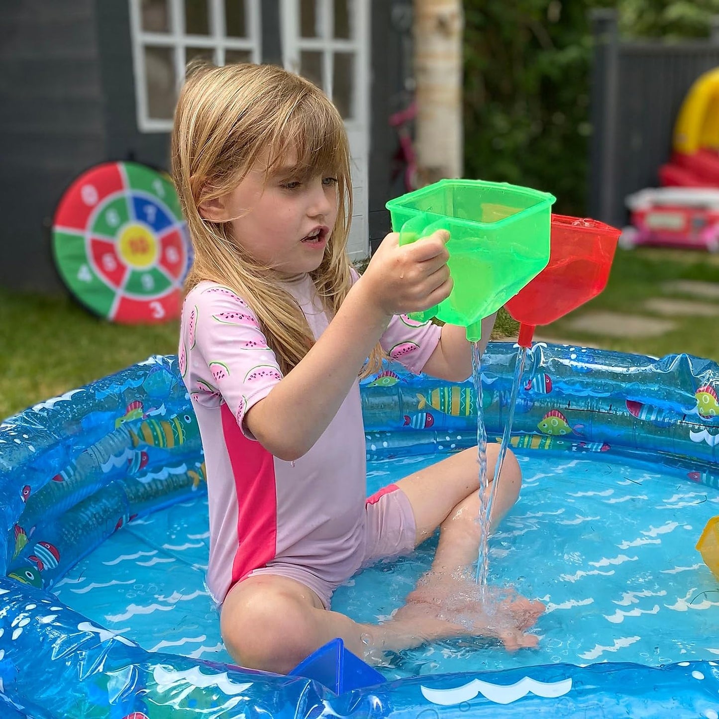 TickiT Translucent Colour Funnels, Messy Play, Water & Sand Play Toys, Sensory Toys