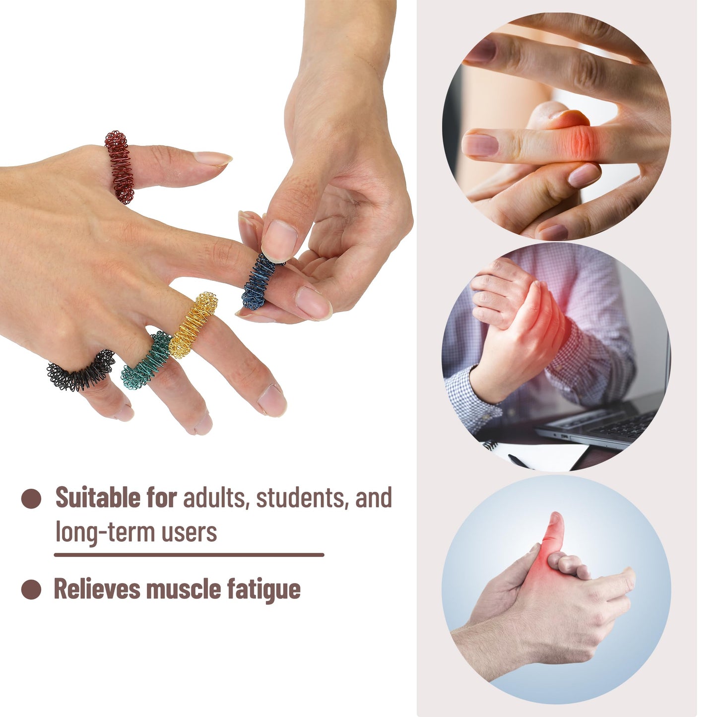 Mr. Pen- Spiky Sensory Rings, 10 Pack, Stress Relief Fidget Sensory Toys, Fidget Rings, Fidget Ring for Anxiety, Stress Relief Rings