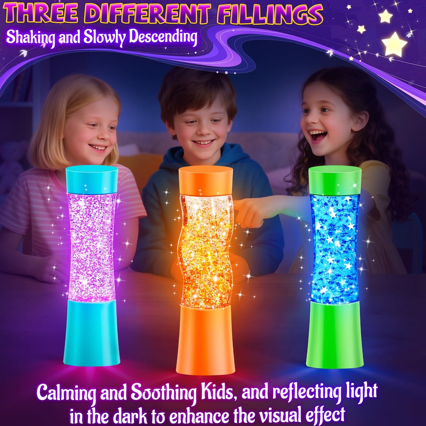 NYOBABE Sensory Toys for Autism & ADHD,3 Pack Sensory Lights for Stress & Anxiety Relief