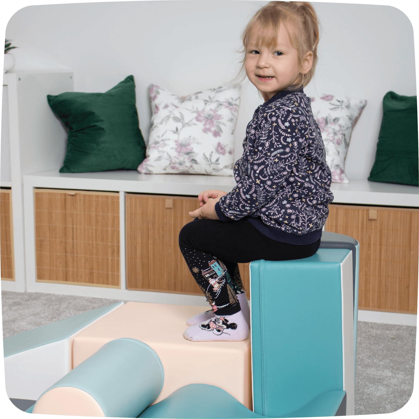 IGLU Soft Play Discoverer set Equipment XL - 7 Shape Set for toddlers for climbing and adventur (XL, pastel colors)