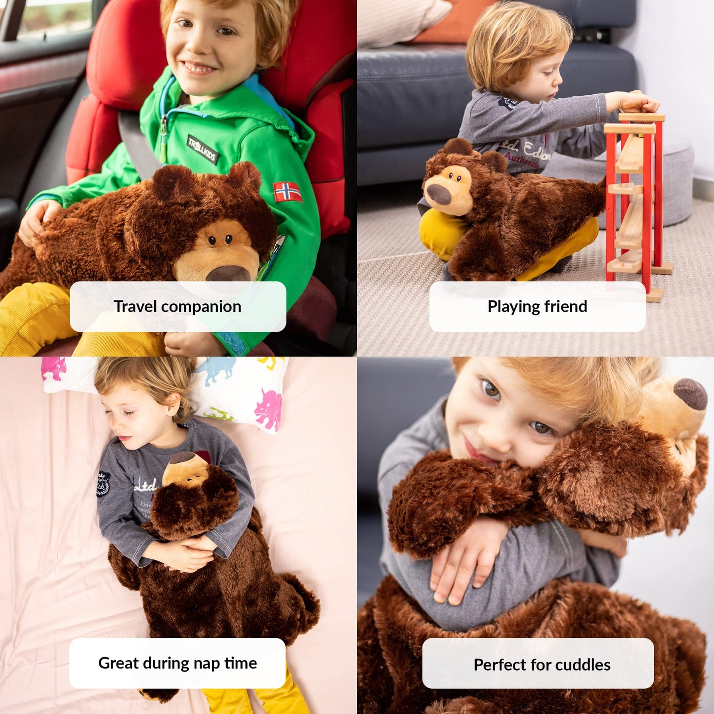 Weighted Teddy for Kids | Calming & Comforting | Weighted Plush | Weighted Stuffed Animal | Weighted Lap Pad | Weighted Anxiety Teddy | for Autism, ADHD, Anxiety, Stress | 2,3 KG