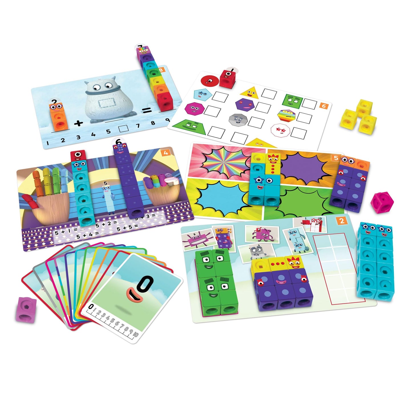 Learning Resources MathLink Cubes Numberblocks 1-10 Activity Set, Early Years Maths Learning, Build, Learn & Play in The Classroom & at Home