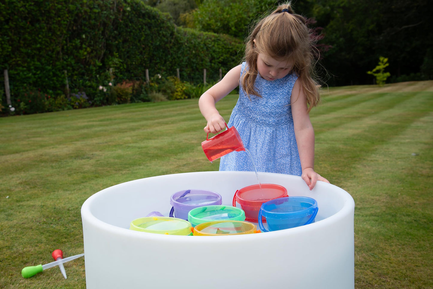 TickiT 6 Piece Translucent Colour Jug Set , Sand, Water Messy Play Cups , Educational Toys