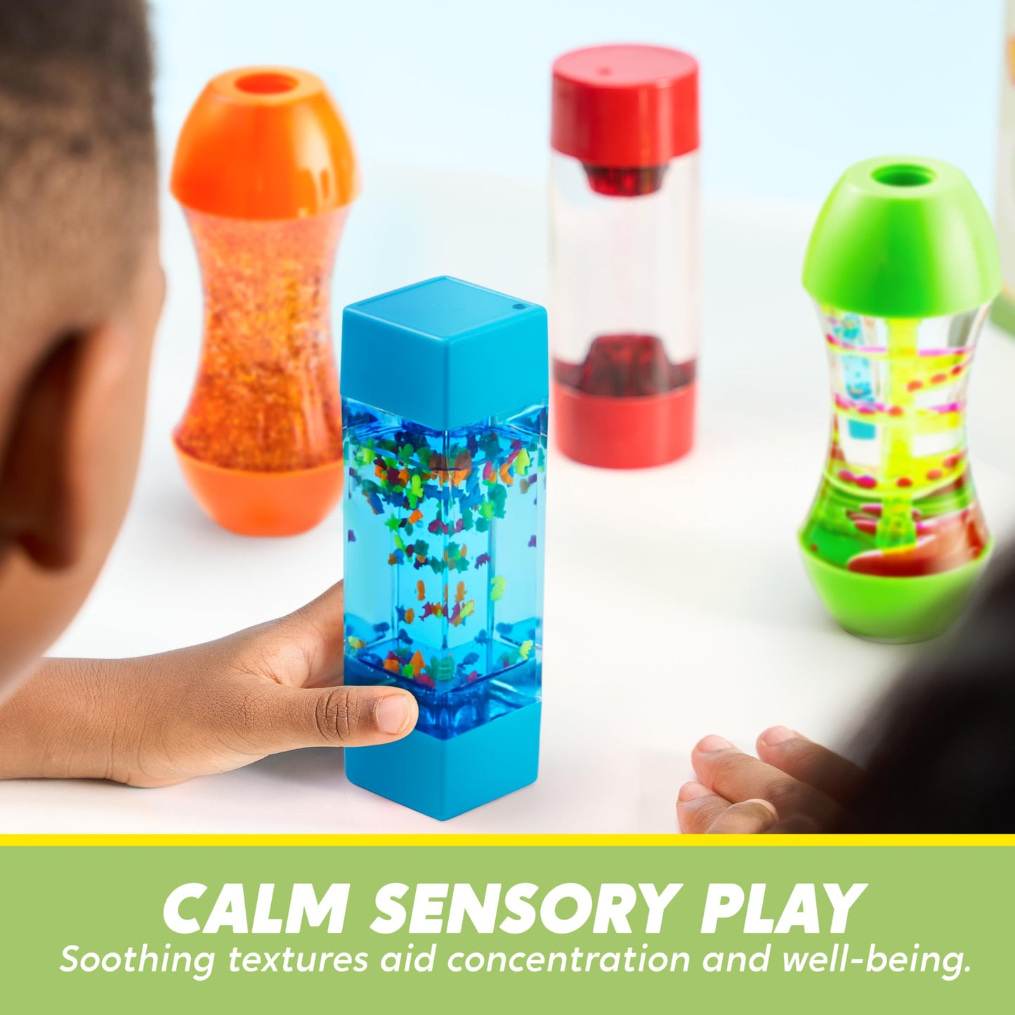 JOYIN 4-Pack Liquid Motion Fidget Toys for Kids, Emotional Learning Resources,Intellectual