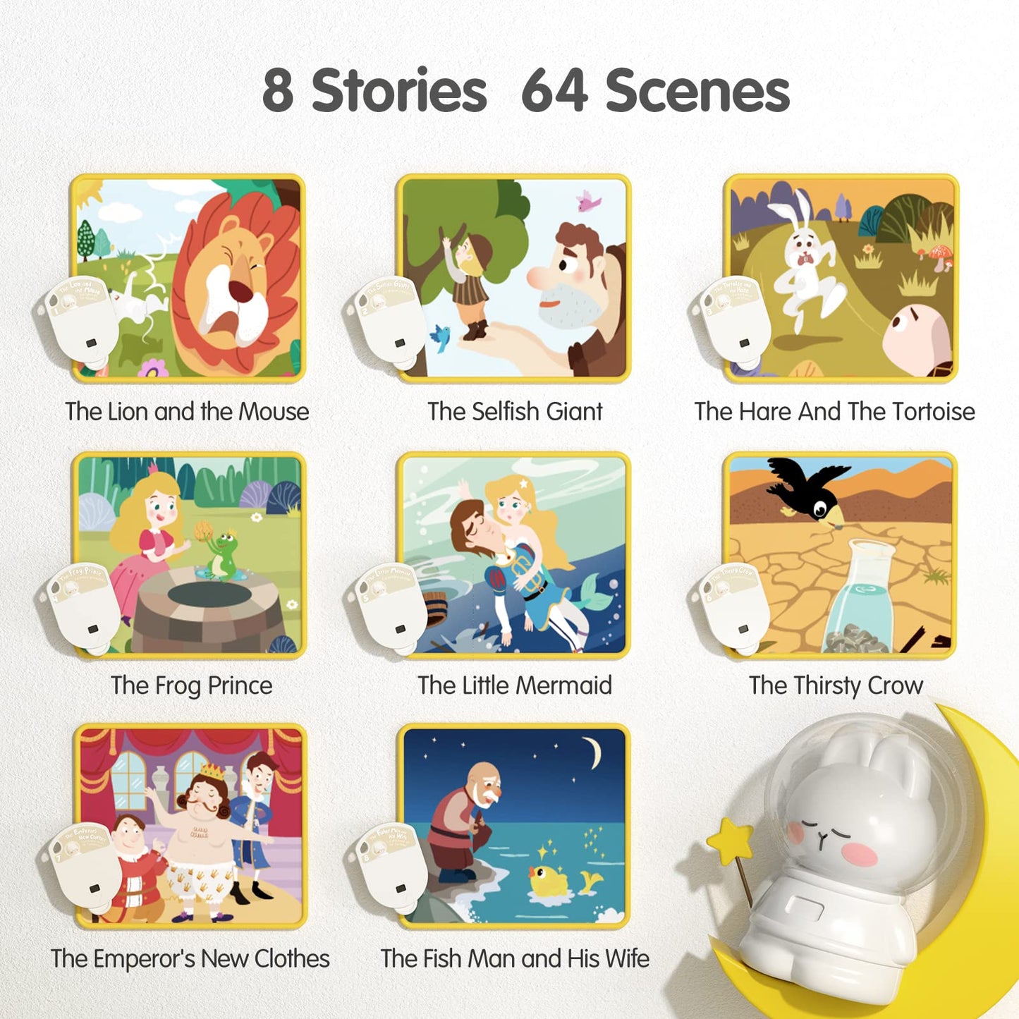 ZZZMOON Story Projector for Kids Ages 3-5, White Noise Machine with Night Light for 4 5 6 Years