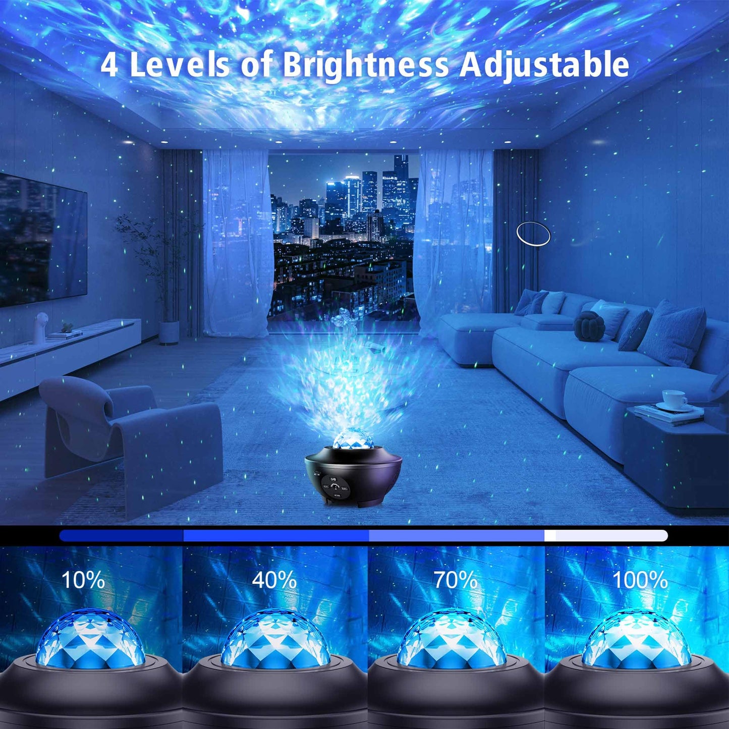 Mexllex Galaxy Projector, Star Projector with Remote Control, Night Light Projector with Timer
