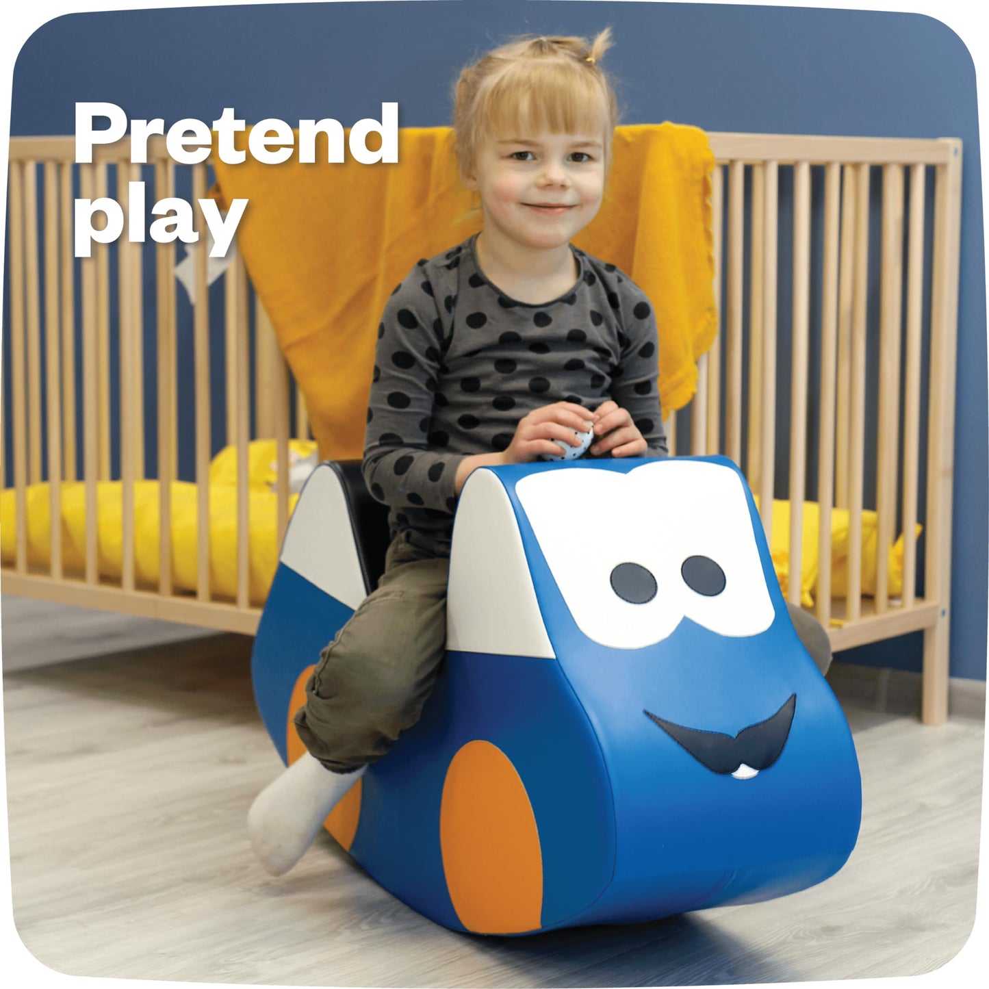 IGLU Ride on Rocking Toy Car Soft Play Shape - Blue