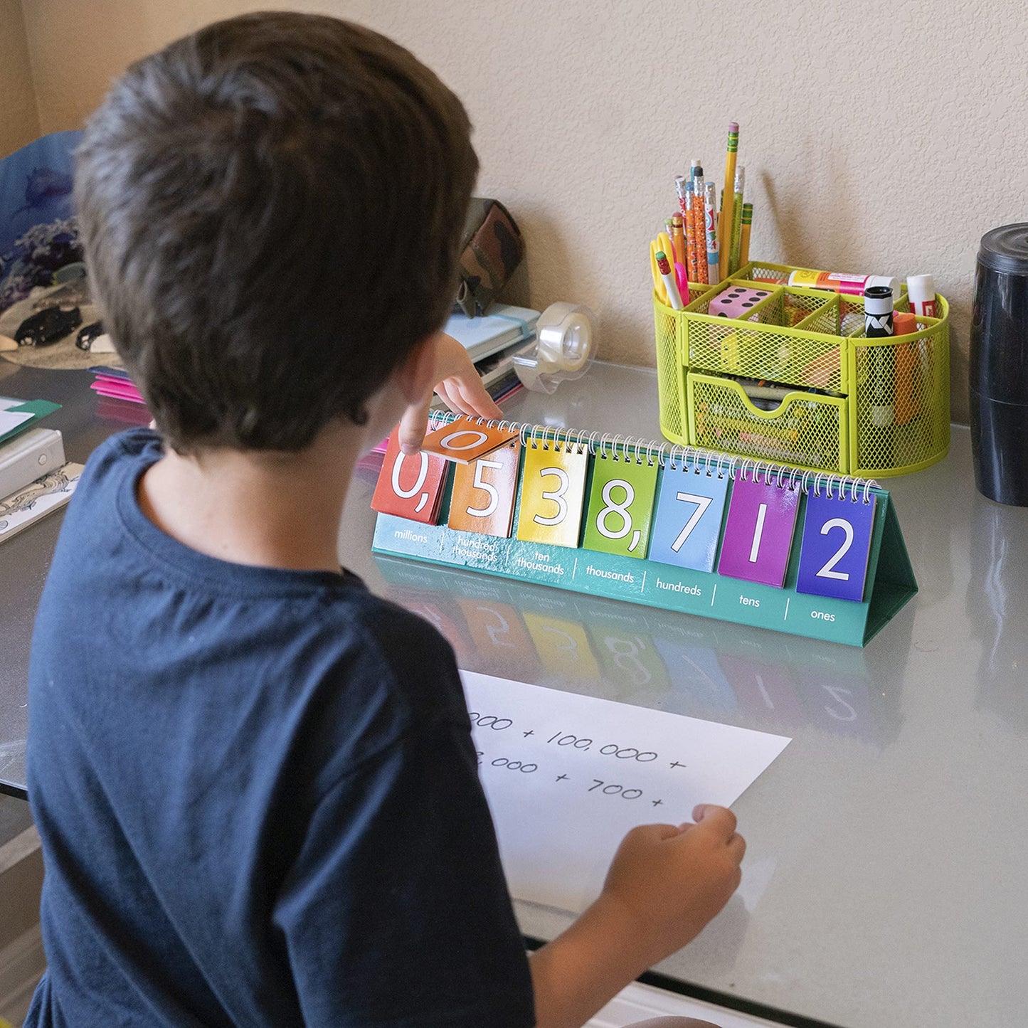 edxeducation Student Place Value Flip Chart - Millions - Double-Sided with Whole Numbers