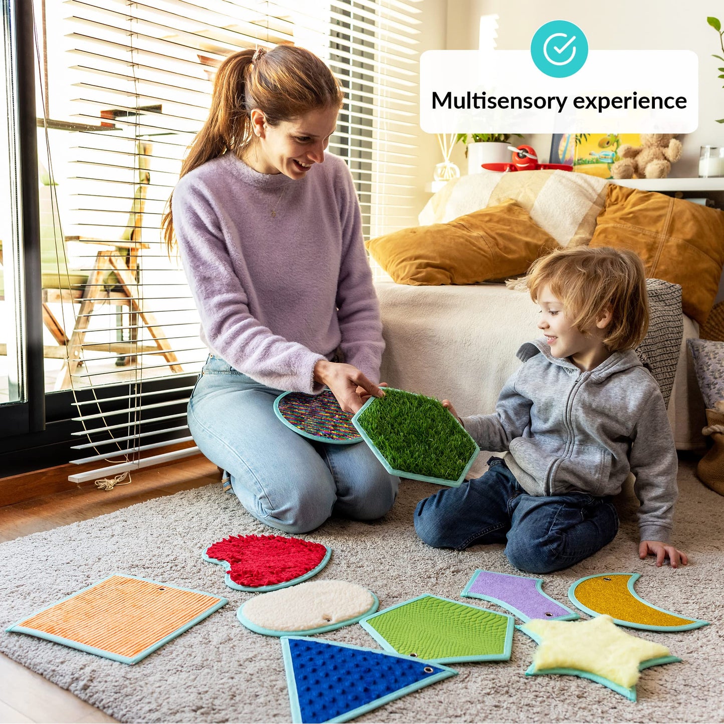 Sensory Mats for Autistic Children | Sensory Tiles for Kids | Sensory Wall Panel | Multi-Sensory Exploration