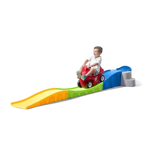 Step2 Anniversary Edition Up & Down Roller Coaster Toy for Kids, Ride On Push Car, Indoor/Outdoor Playset, Toddler Ages 2-5 years old, Compact Storage, Max Weight 50 lb., Multicolor