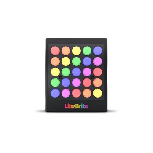 Basic Fun Lite Brite Touch Mini – Portable Light-Up Peg Art Toy for Kids | Creative LED Drawing Board with Templates Suitable for Age 6+