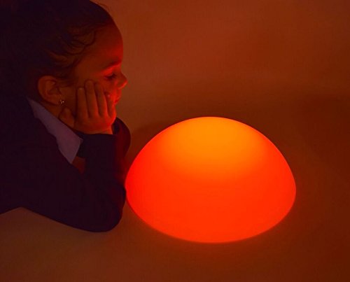 Playlearn Light Up Furniture Flat Pebble Shaped Relaxing Mood Lighting with Remote Control