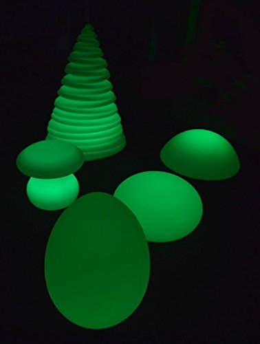 Playlearn Light Up Furniture Flat Pebble Shaped Relaxing Mood Lighting with Remote Control