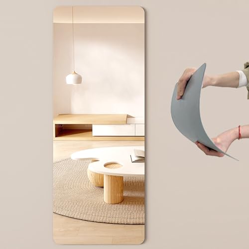 Self Adhesive Shatterproof Acrylic Mirror Sheets – HD Full Length 50x70 cm Wall Mirrors for Bathroom & Bedroom Decor – Lightweight Easy to Install Safe for Kids Stylish Home Accent
