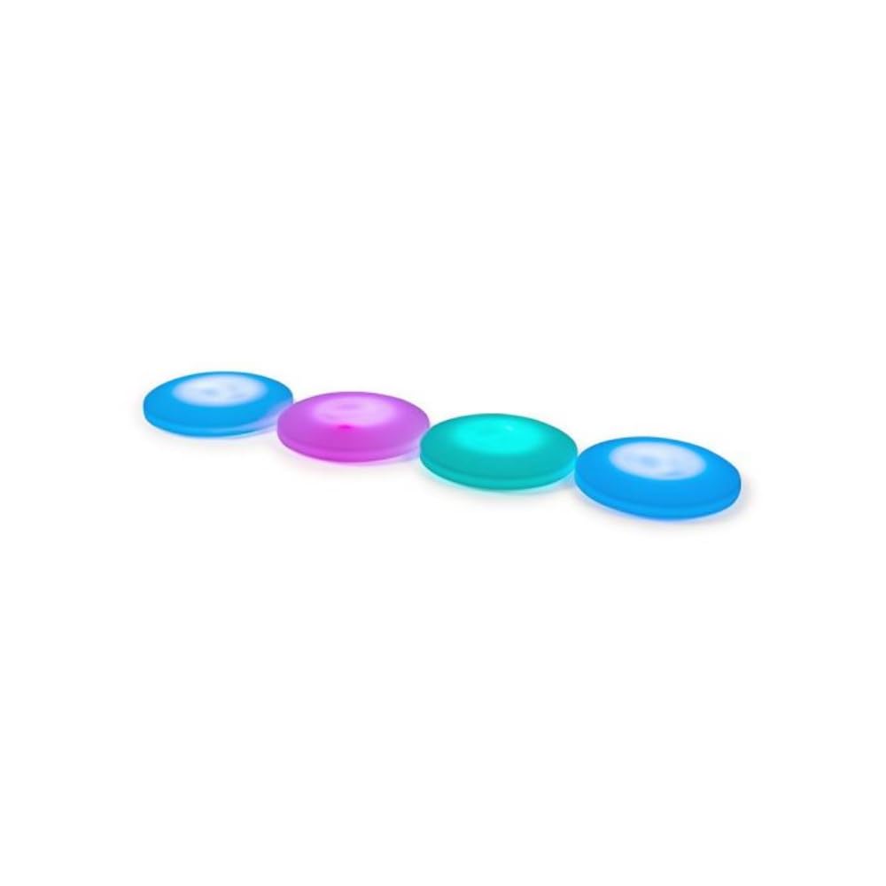Playlearn 50cm Interactive Light Up Floor Tiles for Kids - Round Sensory Tiles for Anxiety OCD ADHD ADD - Sensory Room Equipment