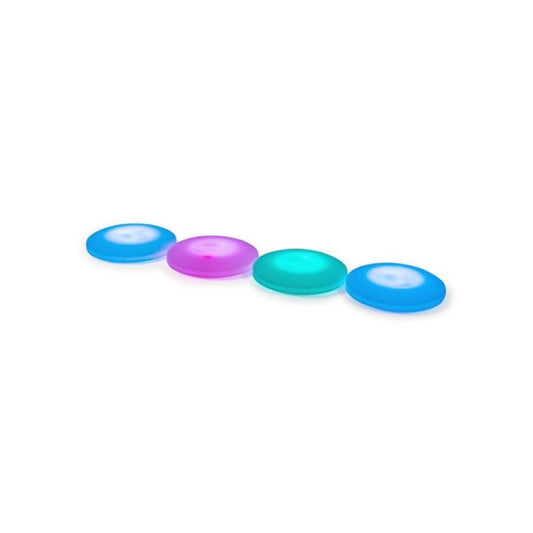 Playlearn 50cm Interactive Light Up Floor Tiles for Kids - Round Sensory Tiles for Anxiety OCD ADHD ADD - Sensory Room Equipment